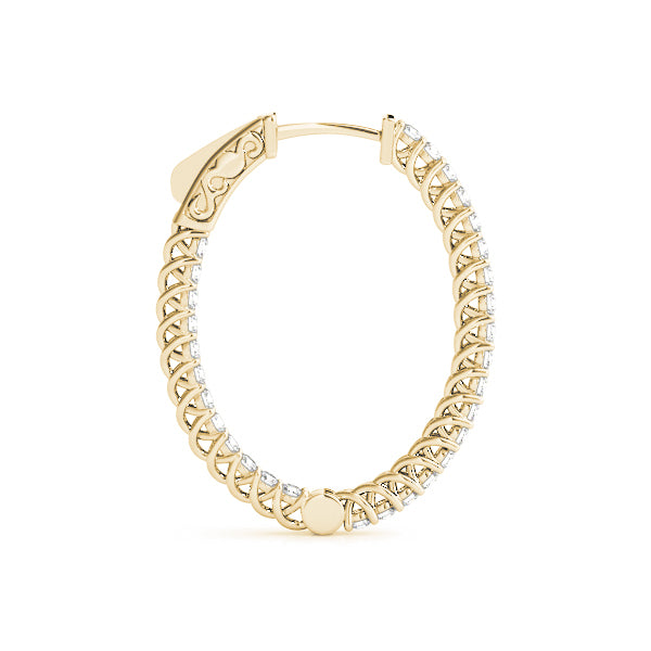 1.2 INCH LUCIDA OVAL HOOP Complete per pair.