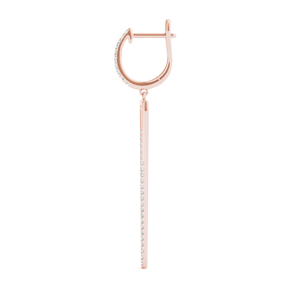 Rose Gold Lab Diamond Fashion Earrings