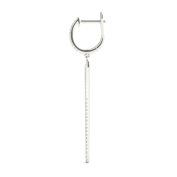 White Gold Lab Diamond Fashion Earring Set
