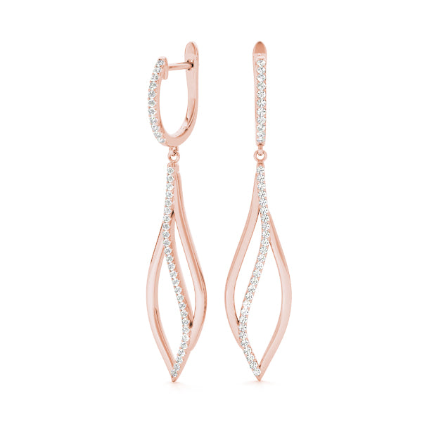 Rose Gold Lab Diamond Fashion Earring Pair
