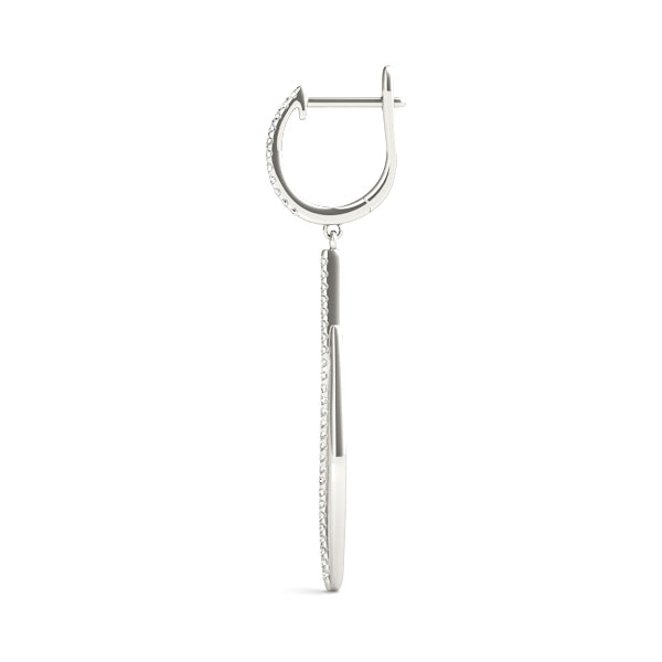 White Gold Lab Diamond Fashion Earring Set