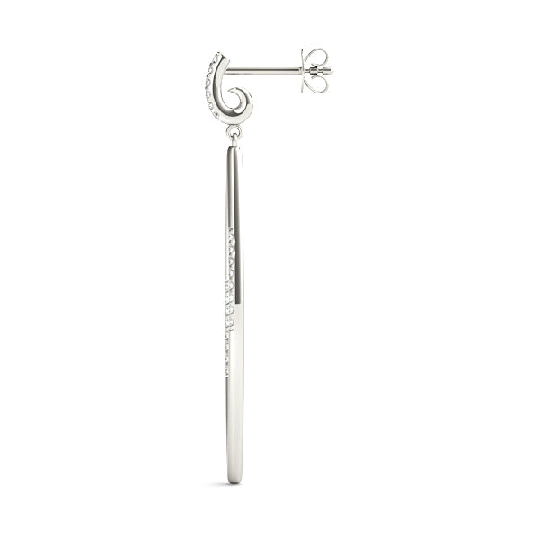 14K White Gold Lab Diamond Fashion Earrings
