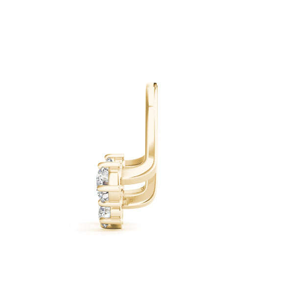 Yellow Gold 4-Stone Lab Diamond Earring Jackets