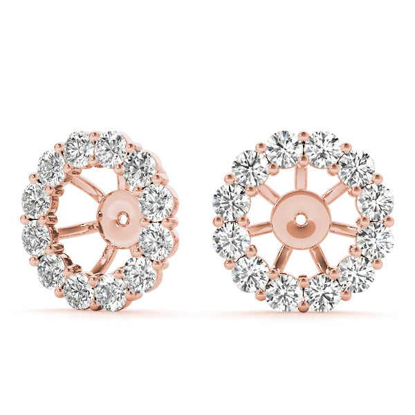 EARRING JACKET FOR 1.0 CT CENTER Complete per pair.