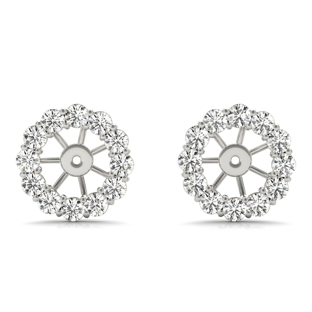 1/2 ct tw Lab Diamond Earring Jacket For .75 Ct Center