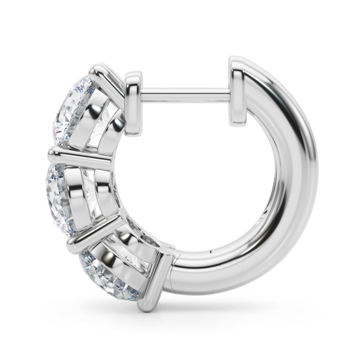 2 1/4 ct tw Lab Diamond Rd Hoops