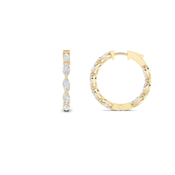 14K Yellow Gold 4ctw Lab Diamond Stud Earrings