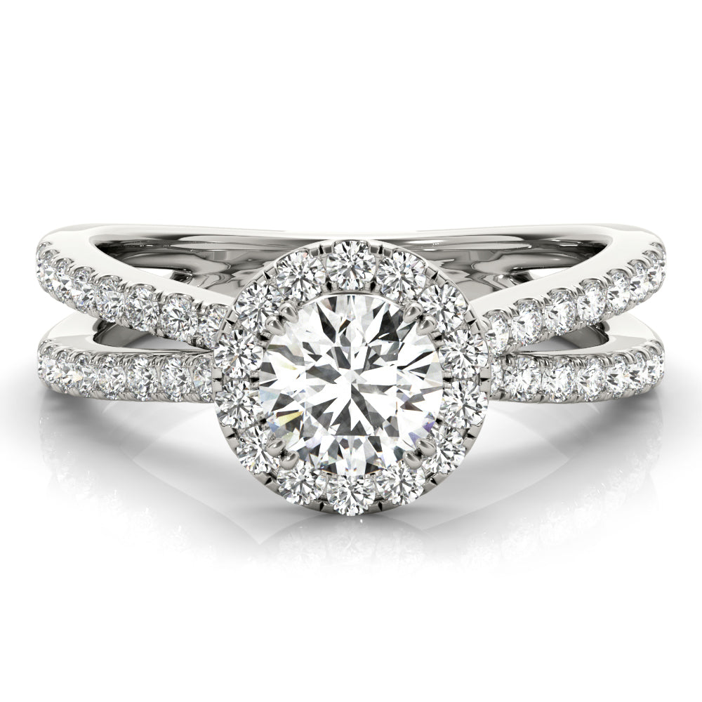 1 1/4 ct tw Lab Diamond Engagement Rings Halo Round
