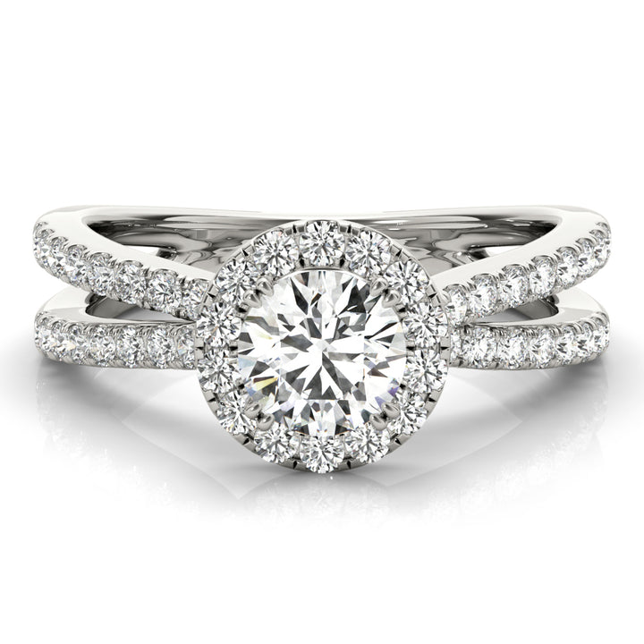 1 1/4 ct tw Lab Diamond Engagement Rings Halo Round