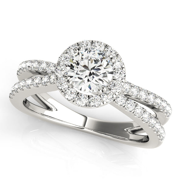 1 1/4 ct tw Lab Diamond Engagement Rings Halo Round