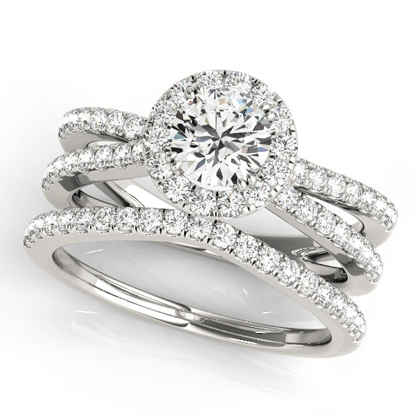 1 1/4 ct tw Lab Diamond Engagement Rings Halo Round