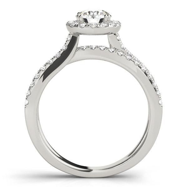 1 1/4 ct tw Lab Diamond Engagement Rings Halo Round