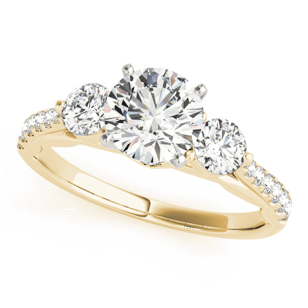 5/8 ct tw Lab Diamond Engagement Rings 3 Stone Round