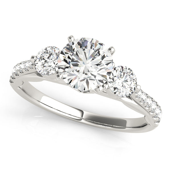 5/8 ct tw Lab Diamond Engagement Rings 3 Stone Round