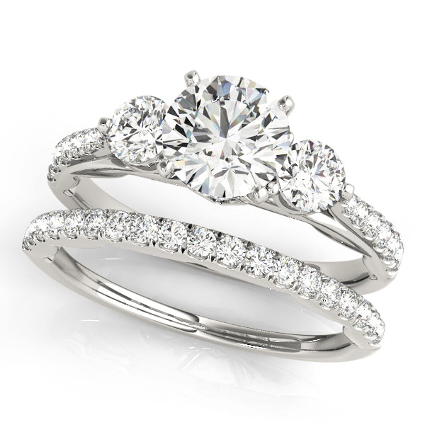 5/8 ct tw Lab Diamond Engagement Rings 3 Stone Round