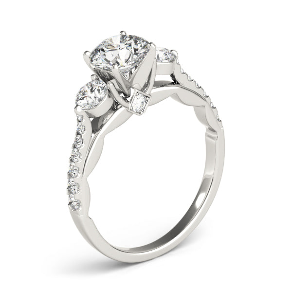 5/8 ct tw Lab Diamond Engagement Rings 3 Stone Round