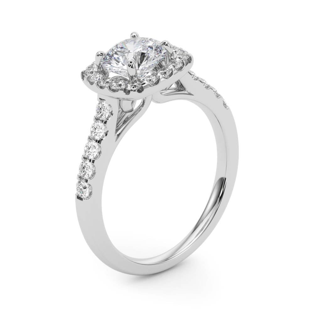 2 ct tw Lab Diamond Engagement Rings Halo Round