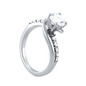 1/4 ct tw Lab Diamond Engagement Rings Bypass