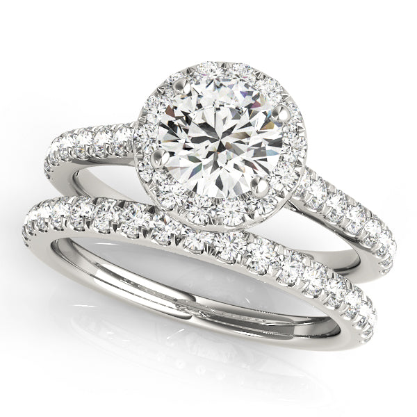 1 7/8 ct tw Lab Diamond Engagement Rings Halo Round