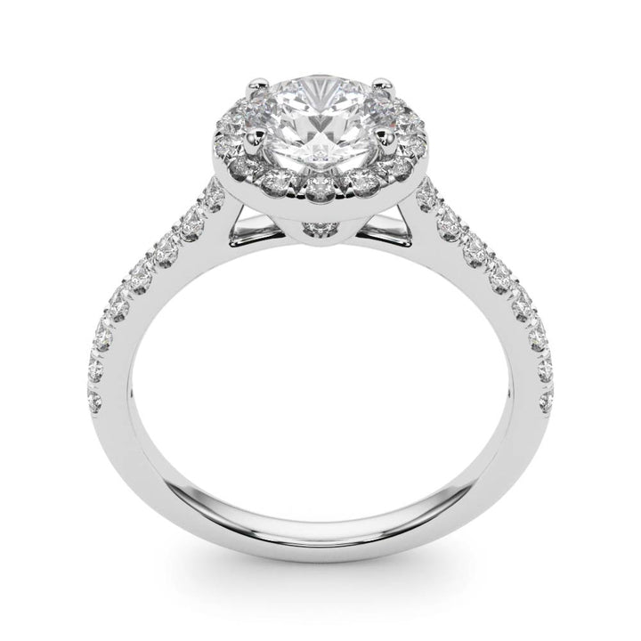 1 7/8 ct tw Lab Diamond Engagement Rings Halo Round
