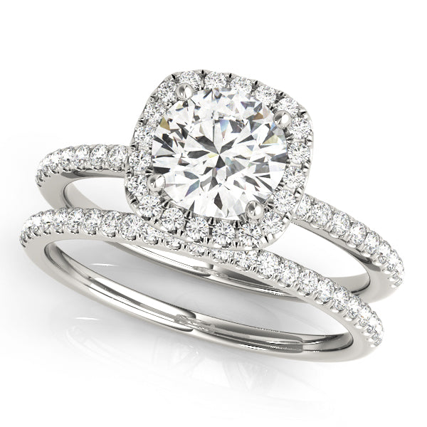 1 3/4 ct tw Lab Diamond Engagement Rings Halo Round