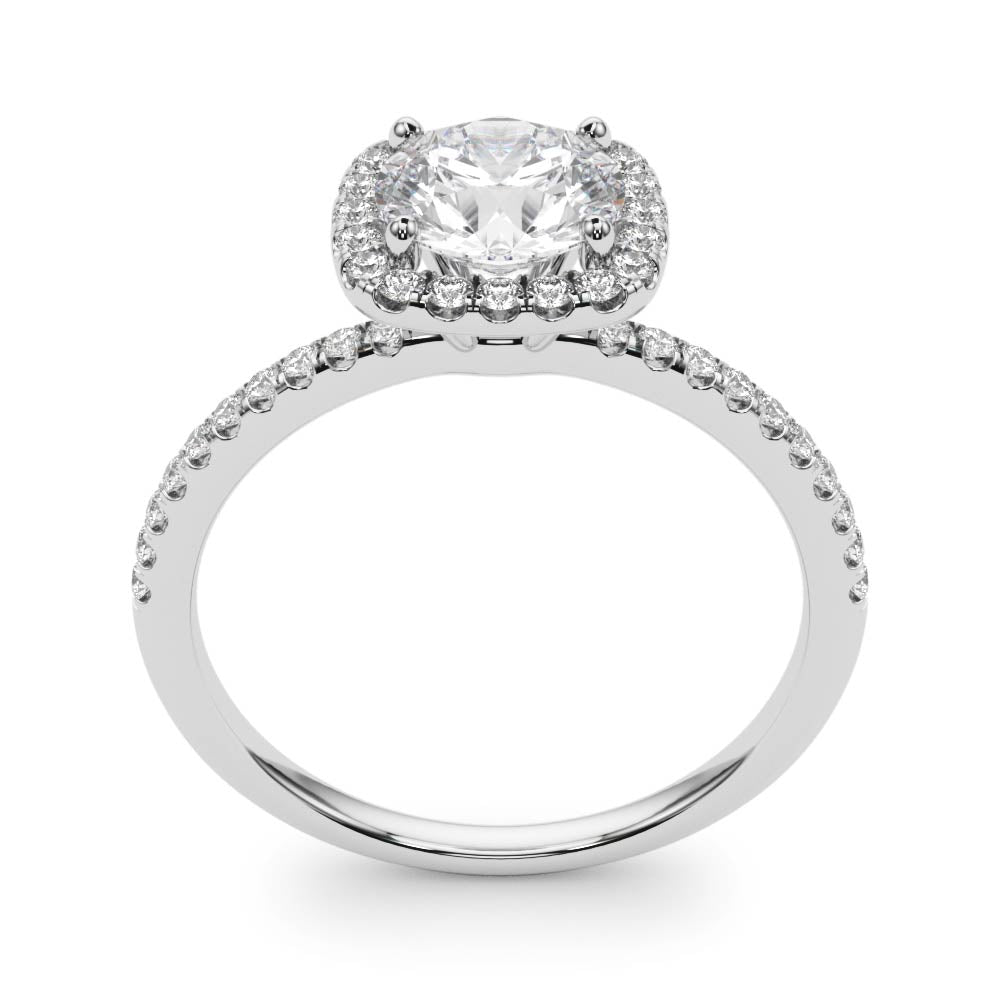1 1/5 ct tw Lab Diamond Engagement Rings Halo Round