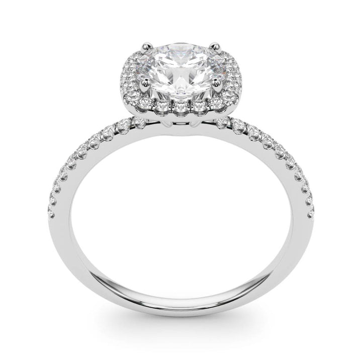 1 3/4 ct tw Lab Diamond Engagement Rings Halo Round