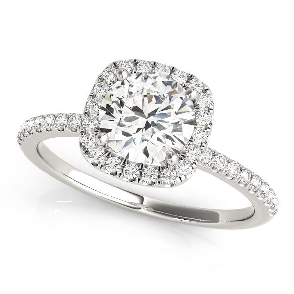 1 3/4 ct tw Lab Diamond Engagement Rings Halo Round