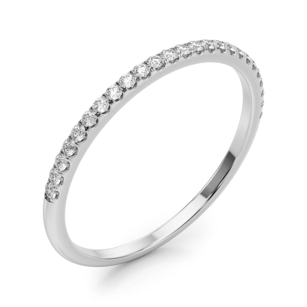 1/8 ct tw Lab Diamond Wedding Bands Prong Set