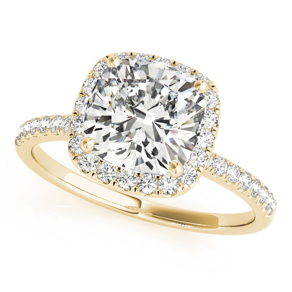 2 1/3 ct tw Lab Diamond Engagement Rings Halo Square & Cushion