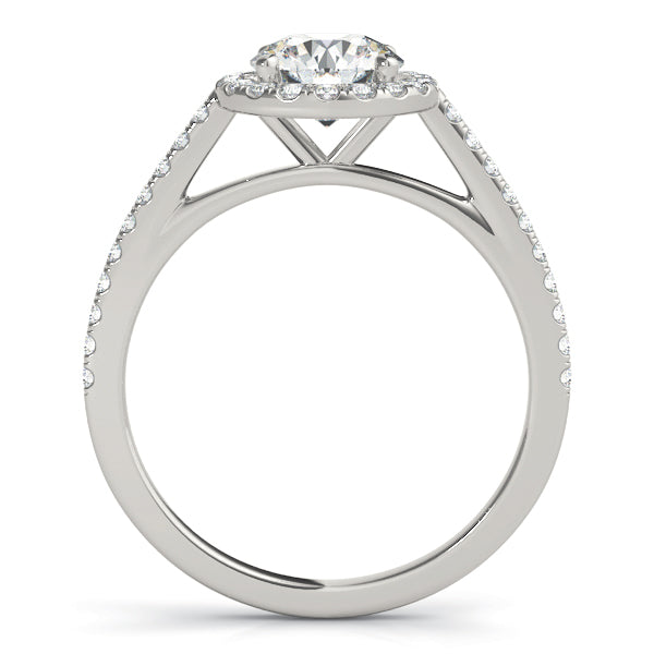 1 ct tw Lab Diamond Round Halo Engagement Ring