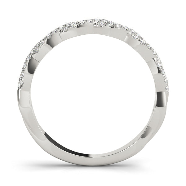 1/4 ct tw Lab Diamond Twisted Wedding Band