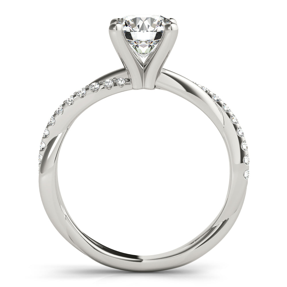 1 1/6 ct tw Lab Diamond Twisted Dia Shank Engagement Ring