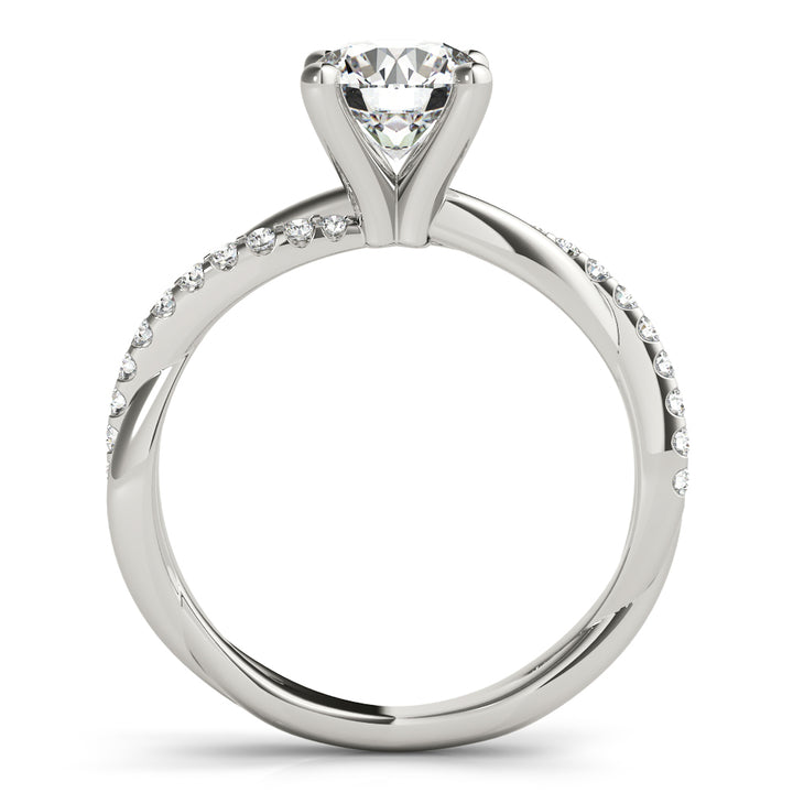 1 1/6 ct tw Lab Diamond Twisted Dia Shank Engagement Ring
