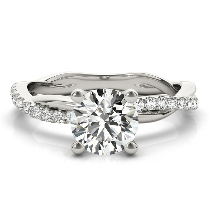 1 1/6 ct tw Lab Diamond Twisted Dia Shank Engagement Ring
