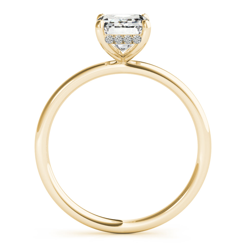 2 ct tw Lab Diamond Engagement Ring Emerald Cut Center