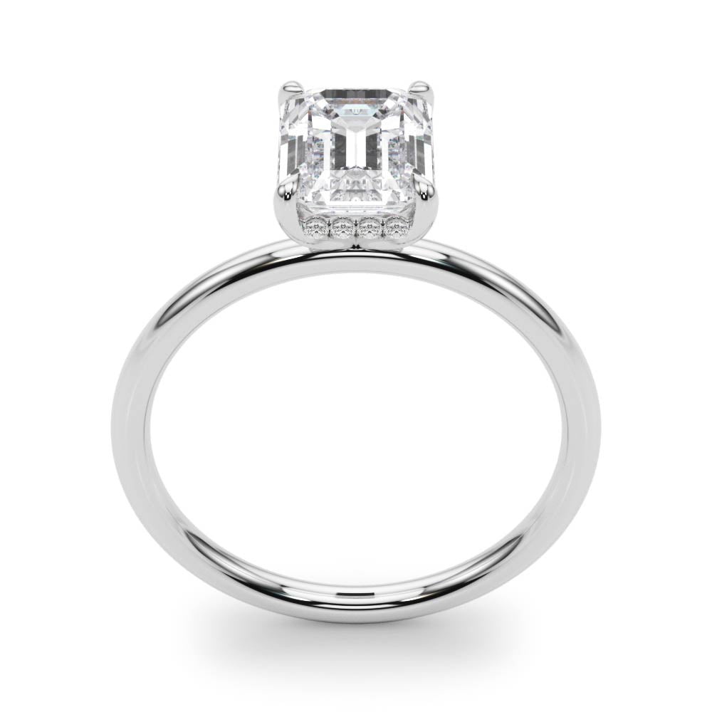 1/10 ct tw Lab Diamond Engagement Ring Emerald Cut Center