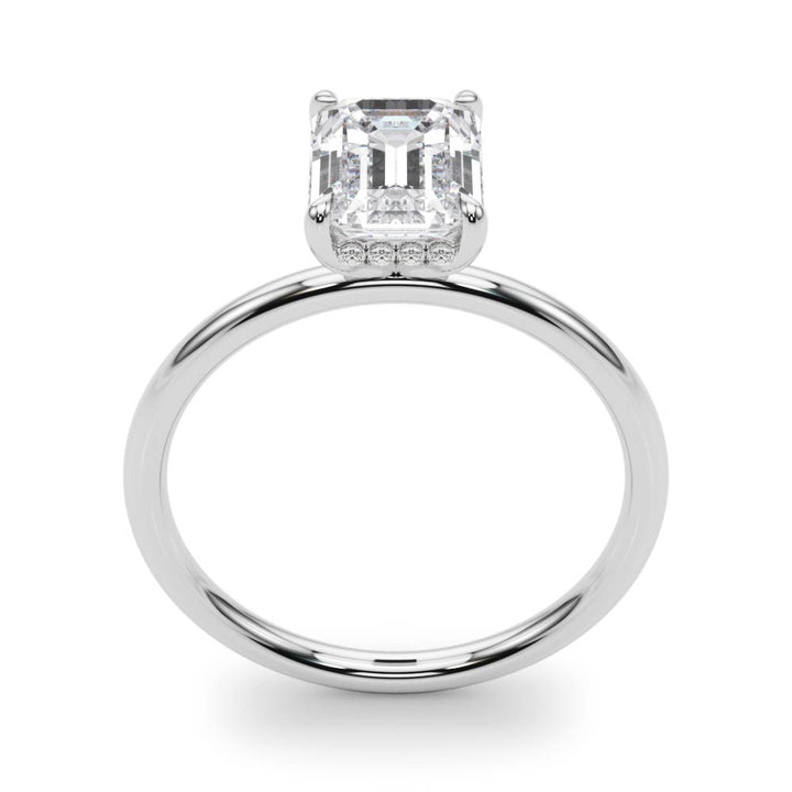 1/10 ct tw Lab Diamond Engagement Ring Emerald Cut Center
