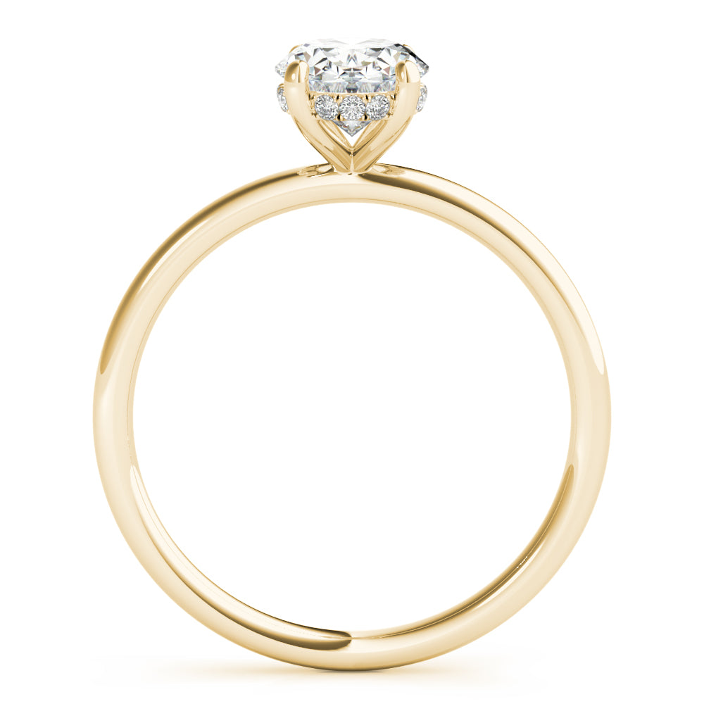 1/15 ct tw Lab Diamond Engagement Ring Oval Center