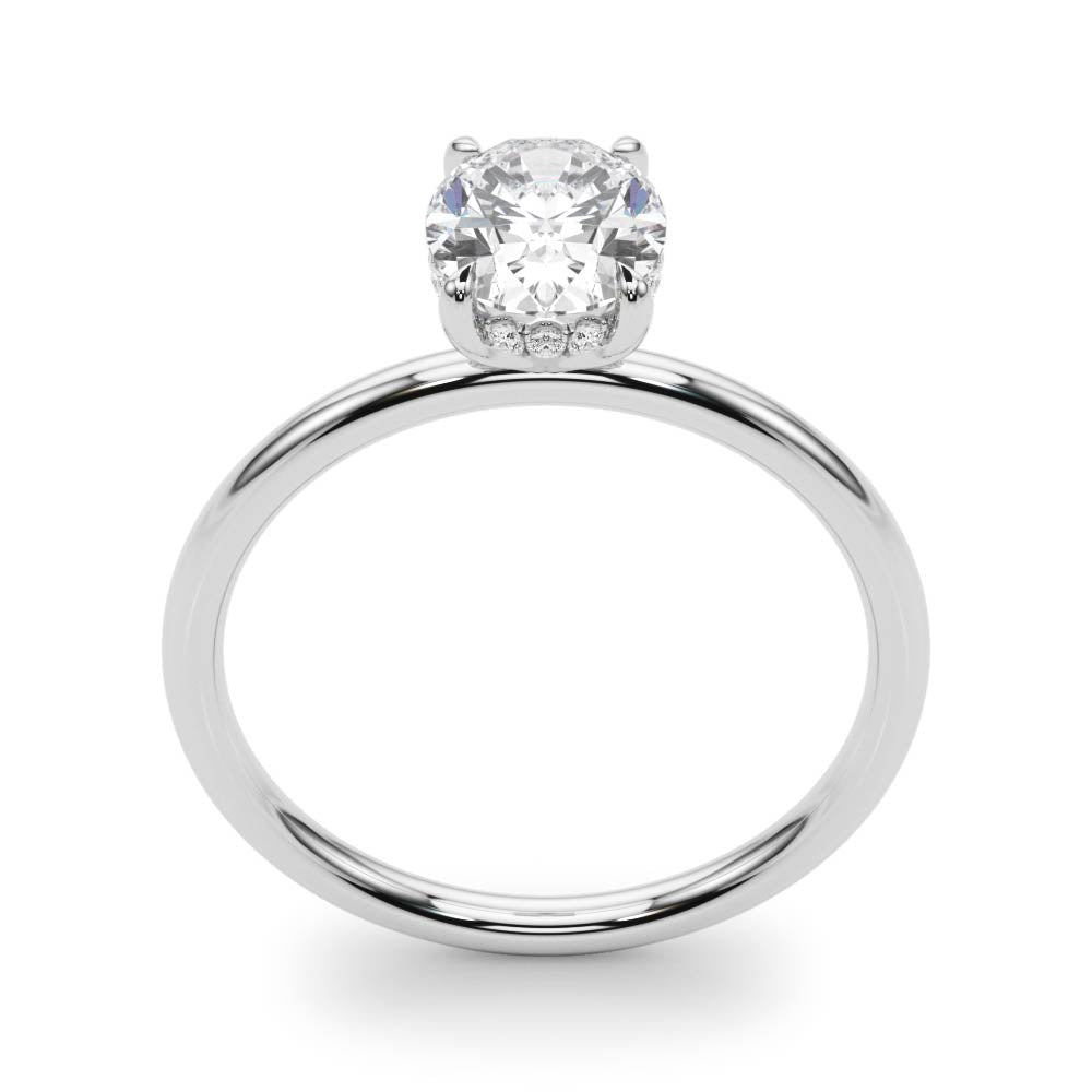1/10 ct tw Lab Diamond Engagement Ring Oval Cut Center