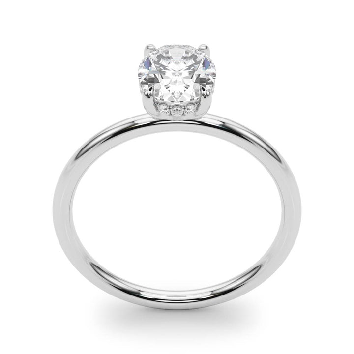 1/10 ct tw Lab Diamond Engagement Ring Oval Cut Center