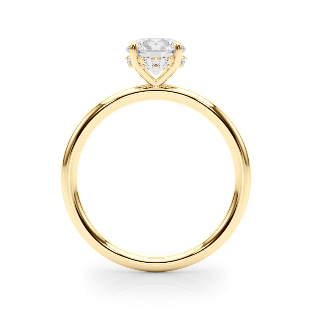 1 ct tw Lab Diamond Hidden Halo Rd Engagement Ring