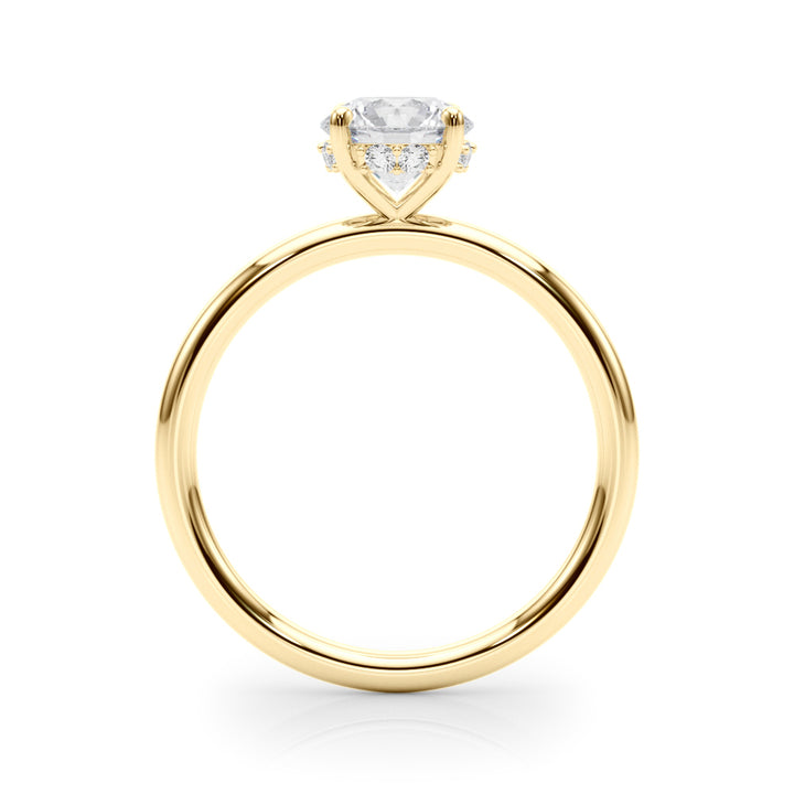 1 ct tw Lab Diamond Hidden Halo Rd Engagement Ring