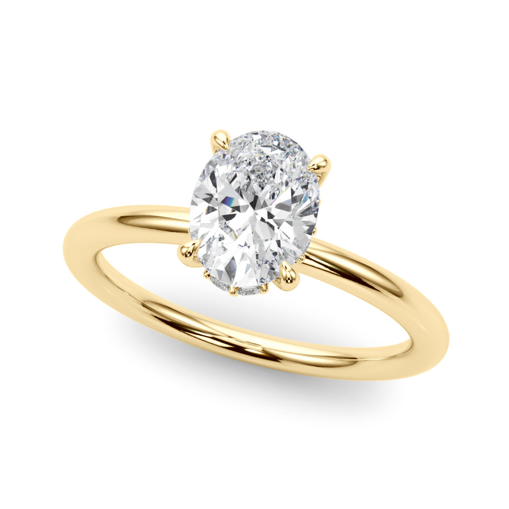 2 ct tw Lab Diamond Hidden Halo Ov Engagement Ring