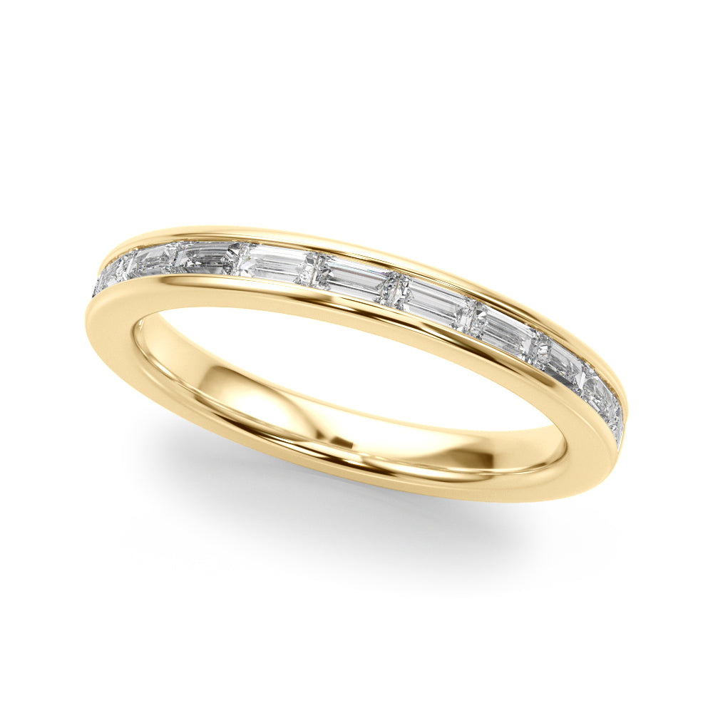 1/2 ct tw Lab Diamond Straight Baguette Channel Set Band