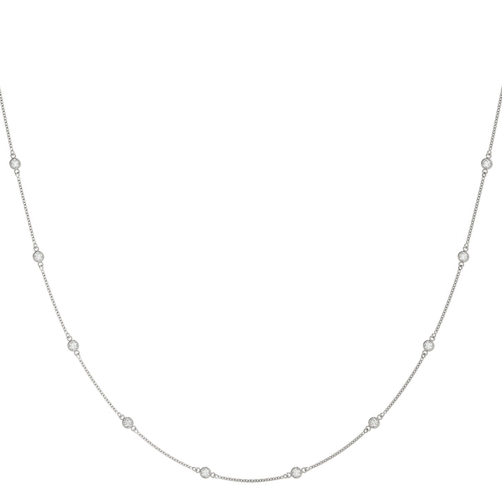 1 1/2 ct tw Lab Diamond .030 (1.1Mm) Dia Station Necklace