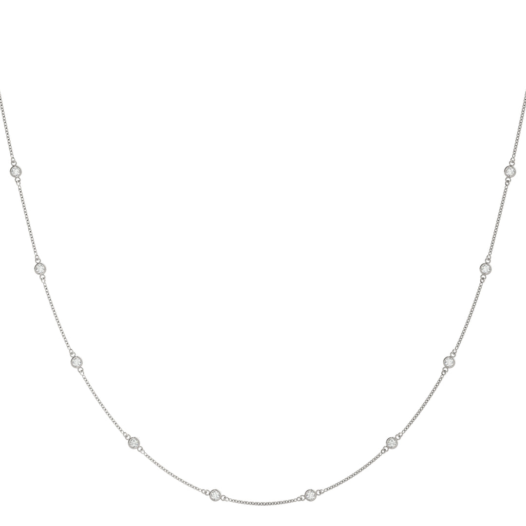3/4 ct tw Lab Diamond .030 (1.1Mm) Dia Station Necklace