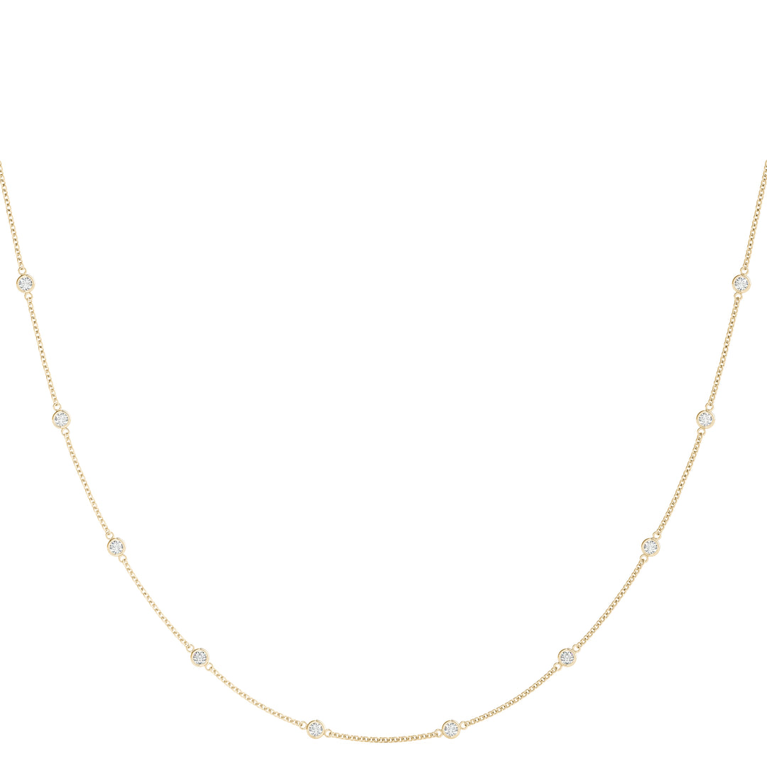3/4 ct tw Lab Diamond .040 (1.4Mm) Dia Station Necklace