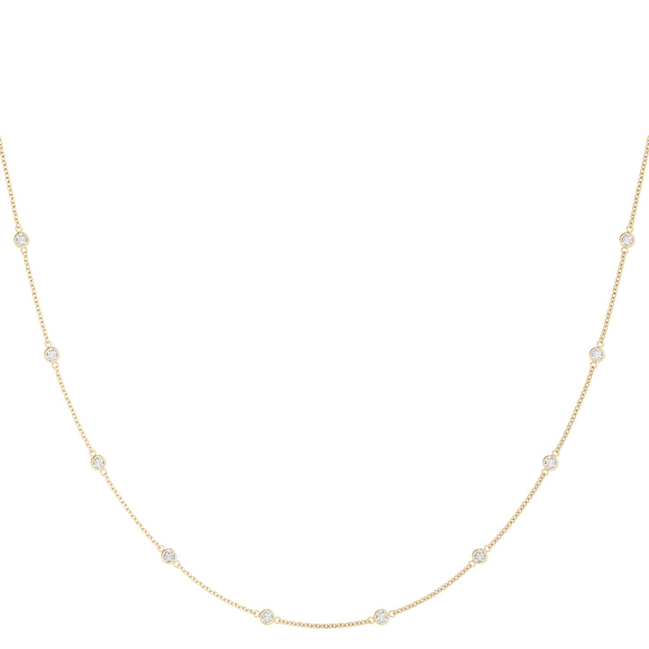 1 1/4 ct tw Lab Diamond .040 (1.4Mm) Dia Station Necklace