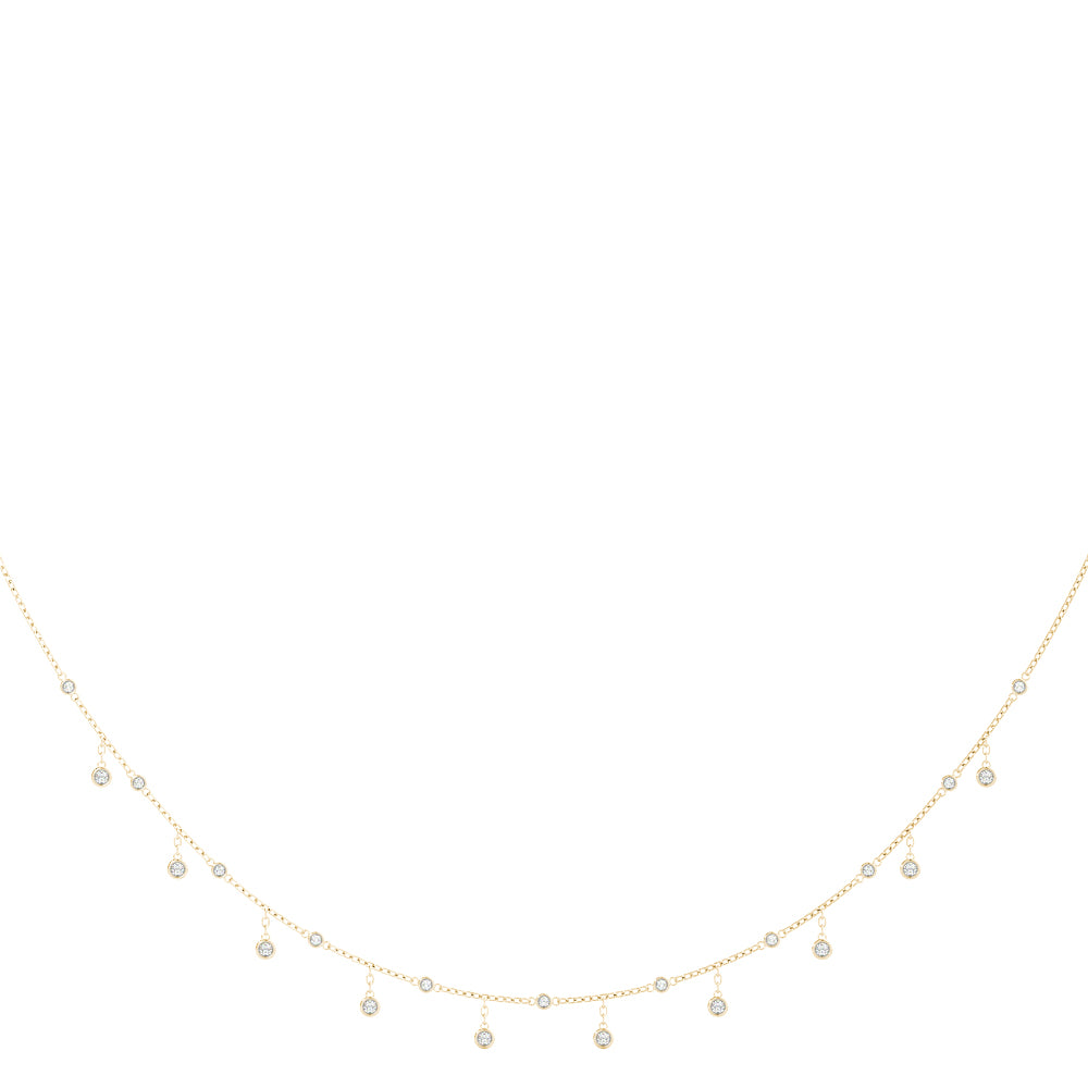 Yellow Gold Lab Diamond Layered Necklace